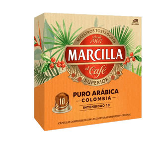 marcilla capsulas puro arabica colombia 20 capsulas