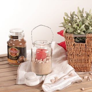 marcilla tendencias diy convierte tus frascos de cristal marcilla soluble creme express en romanticos portavelas