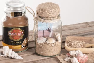 marcilla tendencias diy solo necesitas un bote de marcilla soluble creme express para conseguir este bonito marco de fotos con arena